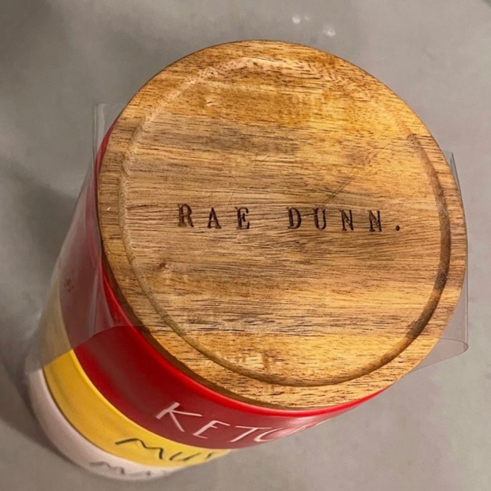 RAE DUNN ceramic condiments stackable for Ketchup, Mayonnaise, and Mustards!!! - Picture 4 of 7